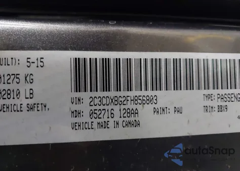 2015 Dodge Charger Se z USA, uszkodzony, nr VIN 2C3CDXBG2FH856803